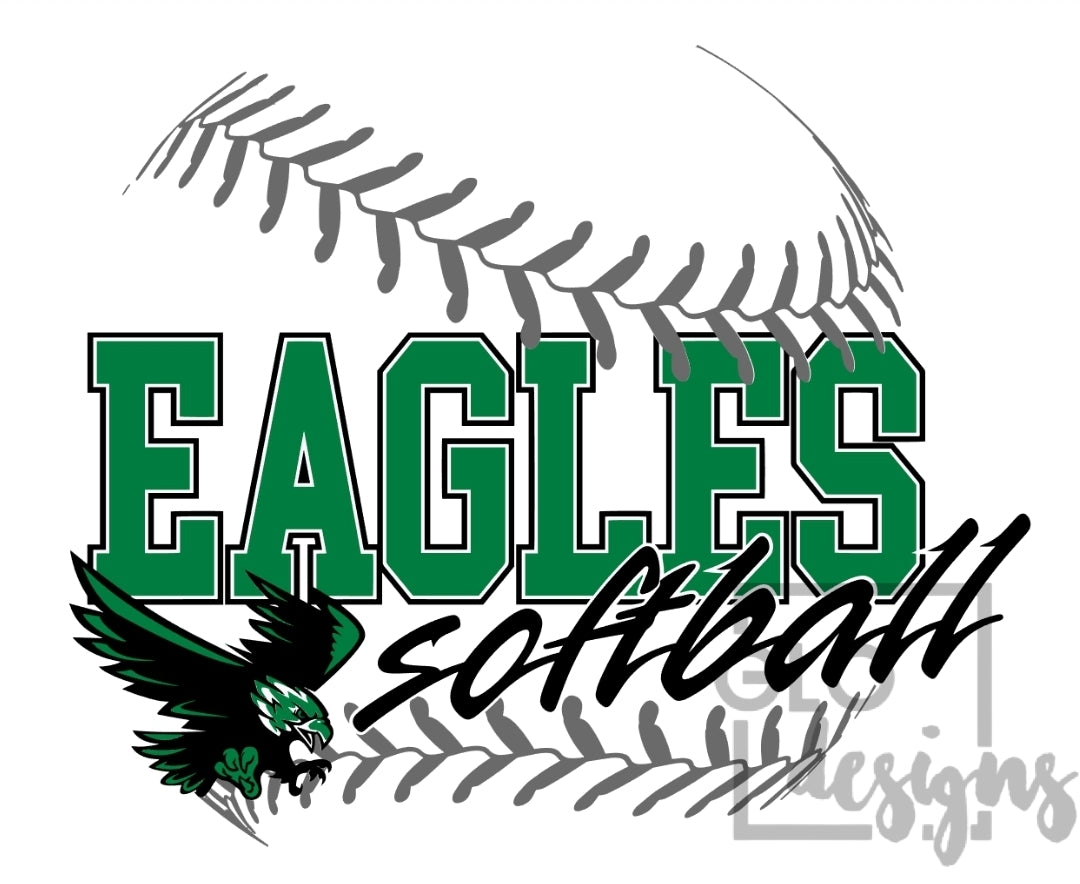 Eagles Softball on white