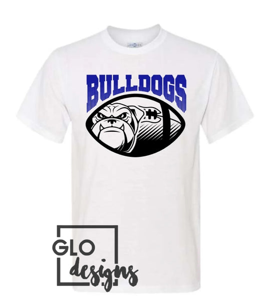 Bulldog White Football